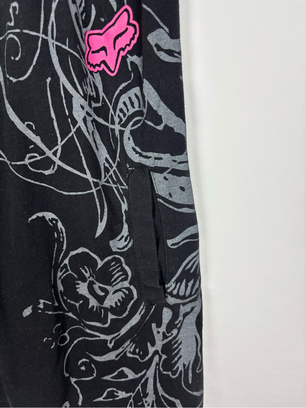 Fox Dress Size Small Strapless Babydoll Mini Pink Black Y2K Streetwear Racing - Picture 4 of 8